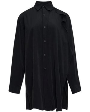 Y's Yohji Yamamoto Ruffled-Detail Shirt - Blue