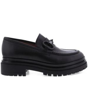 Paris Punk Chunky Leather Loafers - Black