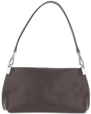 Gianni Chiarini Fanny Tumbled Leather Shoulder Bag - Grey