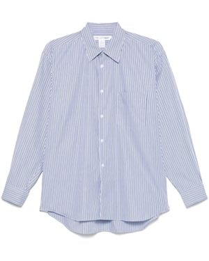 Comme des Garçons Gestreiftes Hemd - Blau