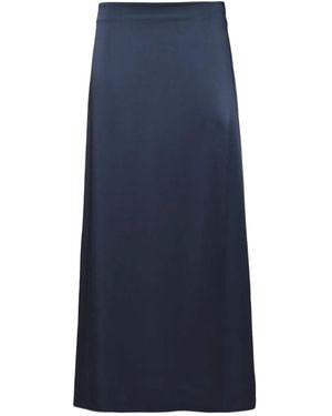 Weekend by Maxmara Satin Midi Skirt - Blue