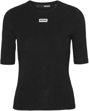 ROTATE BIRGER CHRISTENSEN T-Shirt mit Logo-Detail - Schwarz