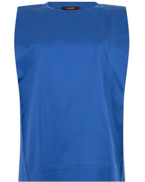 Moorer Aramak Padded-Shoulder Sleeveless Vest - Blue