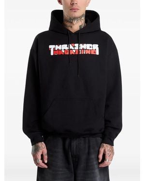 Thrasher Logo-Print Hoodie - Black