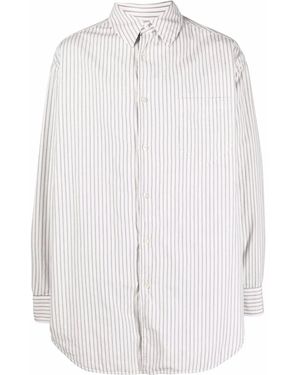 Maison Margiela Camicia Imbottita A Righe - Bianco