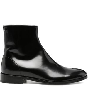 MM6 by Maison Margiela Almond-Toe Ankle Boots - Black