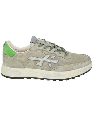 Premiata Logo Lace-Up Trainers - White