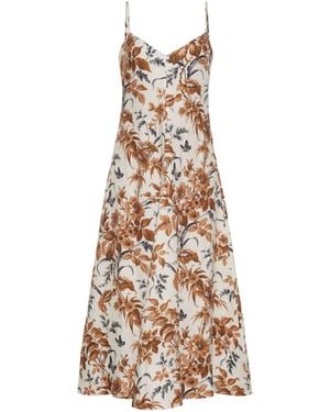 Cara Cara Mae V-Neck Midi Dress - White