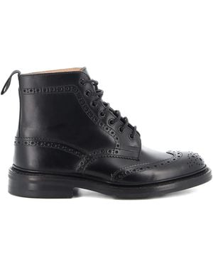 Tricker's レザー アンクルブーツ - ブラック