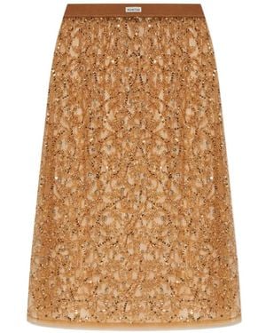 Munthe Ninia Midirock Mit Pailletten - Natur