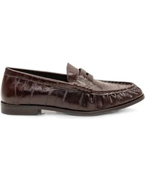 Jeffrey Campbell Stallone Crocodile-Effect Loafers - White