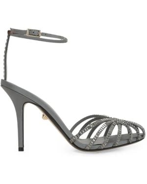 ALEVI Penelope Crystal-Embellished Sandals - White