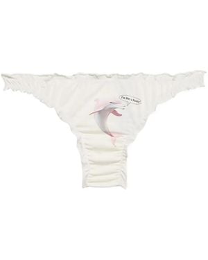 Blumarine Dolphin-Print Briefs - White