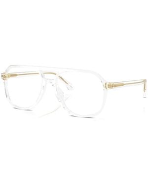 Versace Pilot-Frame Glasses - White