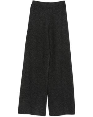 Semicouture Wide-Leg Virgin Wool Pants - Black