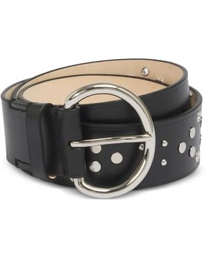 Marni Ceinture En Cuir À Clous En Métal - Black