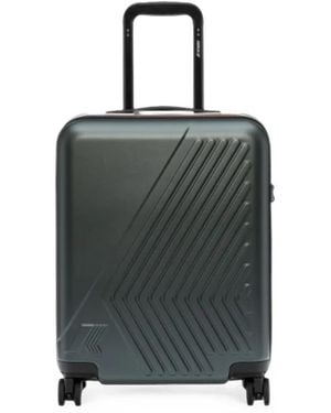 K-Way Eudoxie Logo Luggage Bag - Black
