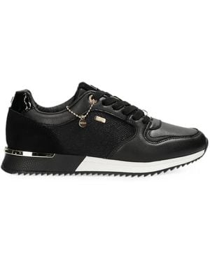 Mexx Glitter-Panelled Charm-Detail Sneakers - Black