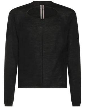 Rick Owens Jersey Con Detalle De Cortes - Negro