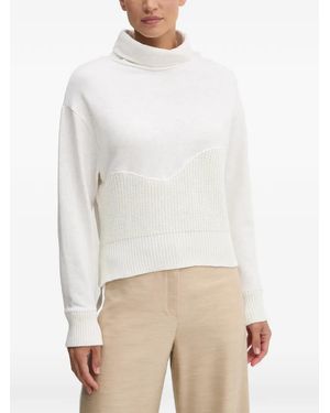 Sportalm Panelled High-Neck Jumper - White