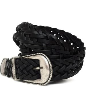 Dondup Braided Western-Style Belt - Black