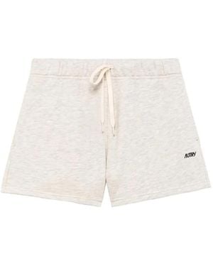 Autry Embroidered Logo Shorts - White