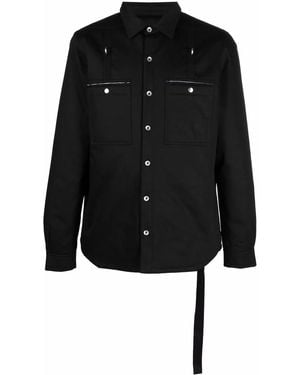 Rick Owens Cotton Shirt Jacket - Black