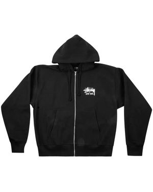 Stussy New York Zip-Fastening Hoodie - Black