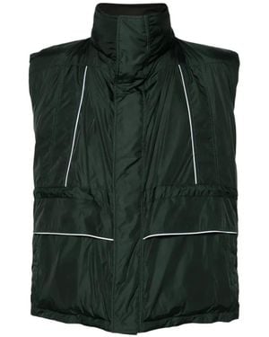 Balenciaga Logo-Print Gilet - Green