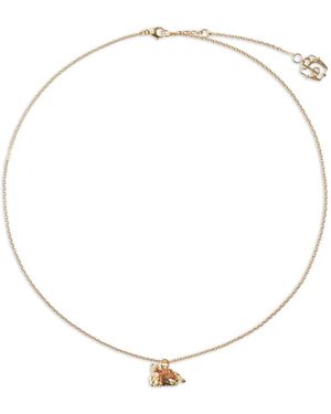 Burberry Collar De Cadena Con Charm De Zorro - Blanco