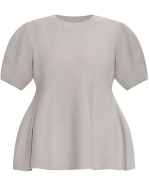 Lisa Yang Mella Puff-Sleeve Top - Grey