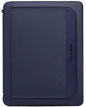 Piquadro Leather-Trimmed Notepad Holder - Blue