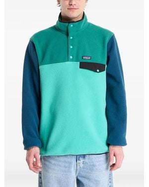 Patagonia Synchilla Snap-T Colour-Block Sweatshirt - Green