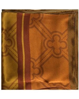 V73 Sjaal Met Geometrische Print - Bruin