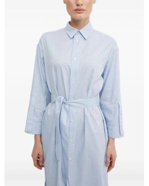 G-Star Tie-Waist Striped Dress - Blue