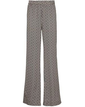 Balmain モノグラム パンツ - グレー