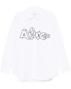 Arte' Logo-Print Shirt - White