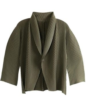 Issey Miyake Soft Fold Pleated Jacket - グリーン