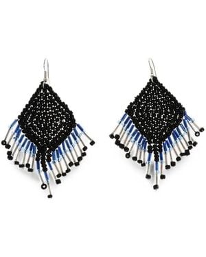 DSquared² Beaded Drop Earrings - Black