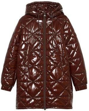 Bimba Y Lola Plumífero A Media Pierna De Corte Recto - Marrón