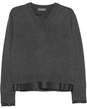 Lorena Antoniazzi Layered V-Neck Jumper - Grey