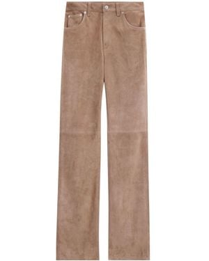 Filippa K Suede Five-Pocket Trousers - Natural