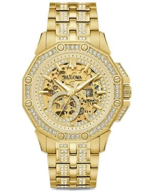 Bulova Octava 44Mm Crystal-Embellished Watch - Metallic