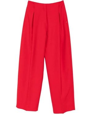 Sportmax Pleated-Front Trousers - Red