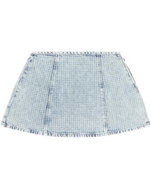 DIESEL De-Sweny-S Houndstooth-Pattern Short Skirt - Blue