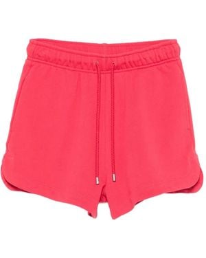 Pinko Elastic-Waistband Cotton Mini Shorts - Red