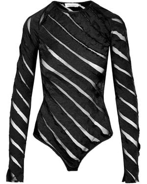 Ioana Ciolacu Spiral Body Mit Semi-Transparentem Einsatz - Schwarz