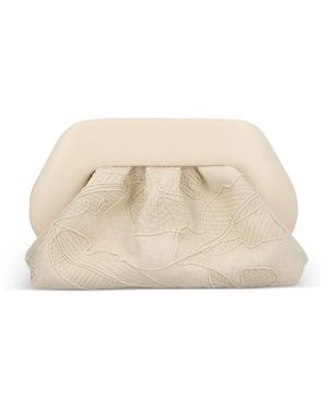 THEMOIRÈ Bios Embroidered Shoulder Bag - Natural