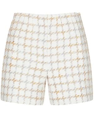 Veronica Beard Jazmin Chesck-Pattern Shorts - White
