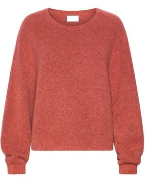 Marella Brushed-Finish Jumper - Red